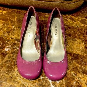 Madden girl plum kitten heels size 6.5